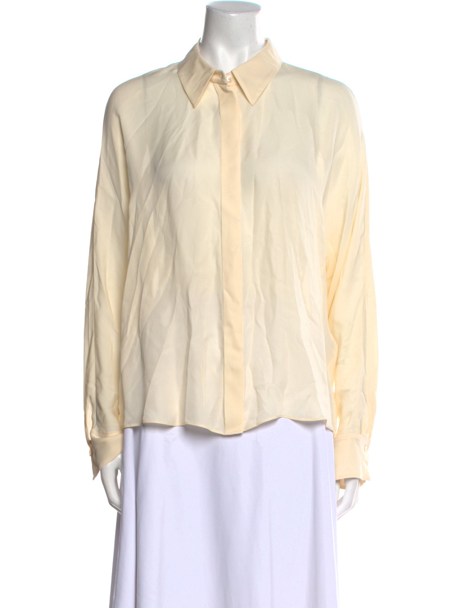 Dorothee Schumacher Silk Long Sleeve Button-Up Top
