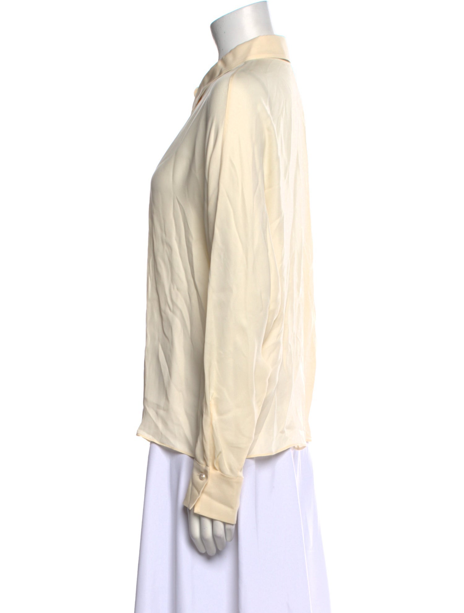 Dorothee Schumacher Silk Long Sleeve Button-Up Top