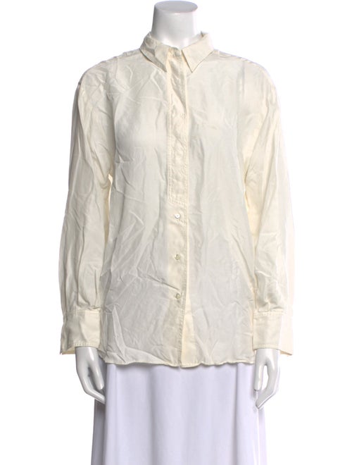 Dorothee Schumacher Silk Long Sleeve Button-Up Top