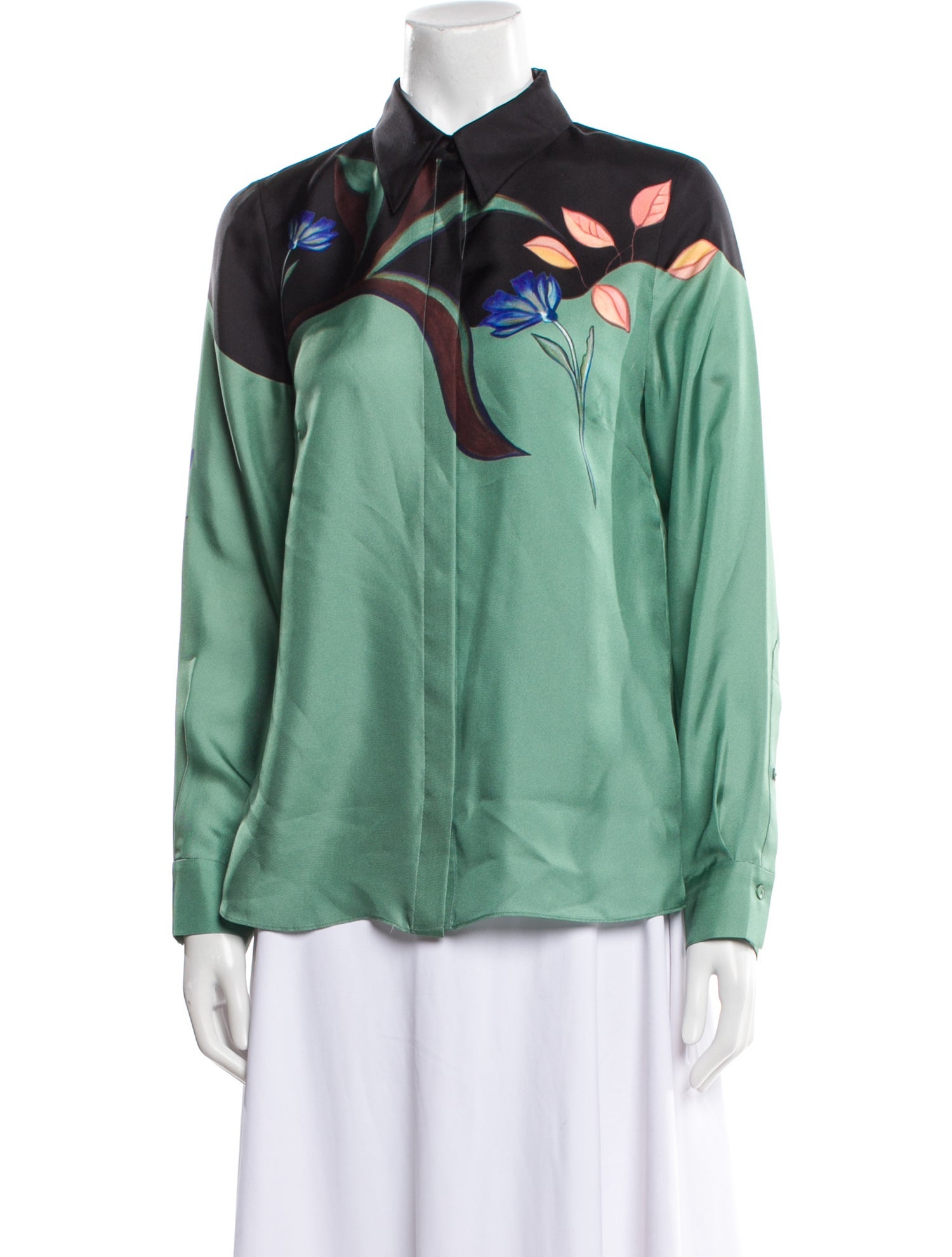 Dorothee Schumacher Silk Printed Button-Up Top w/ Tags