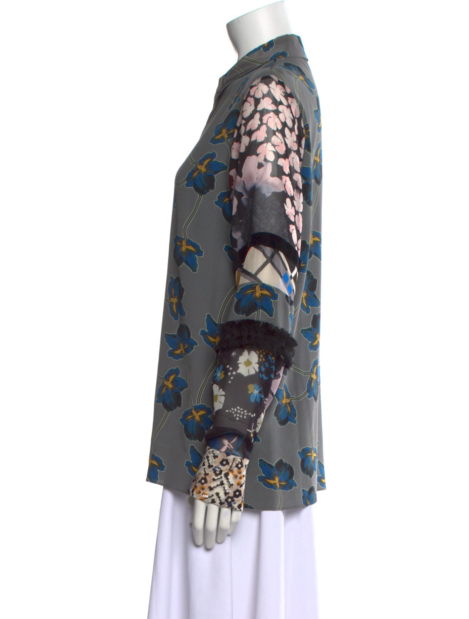 Dorothee Schumacher Silk Floral Print Button-Up Top