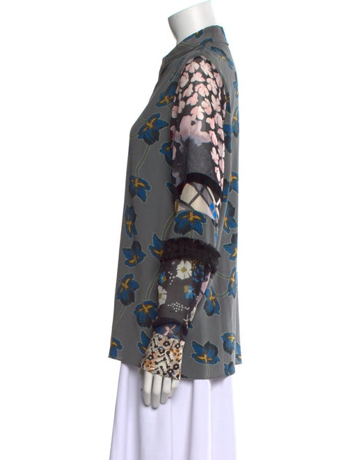 Dorothee Schumacher Silk Floral Print Button-Up Top