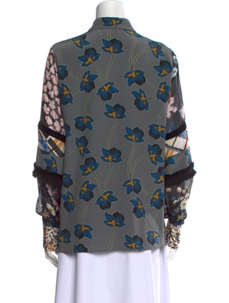 Dorothee Schumacher Silk Floral Print Button-Up Top