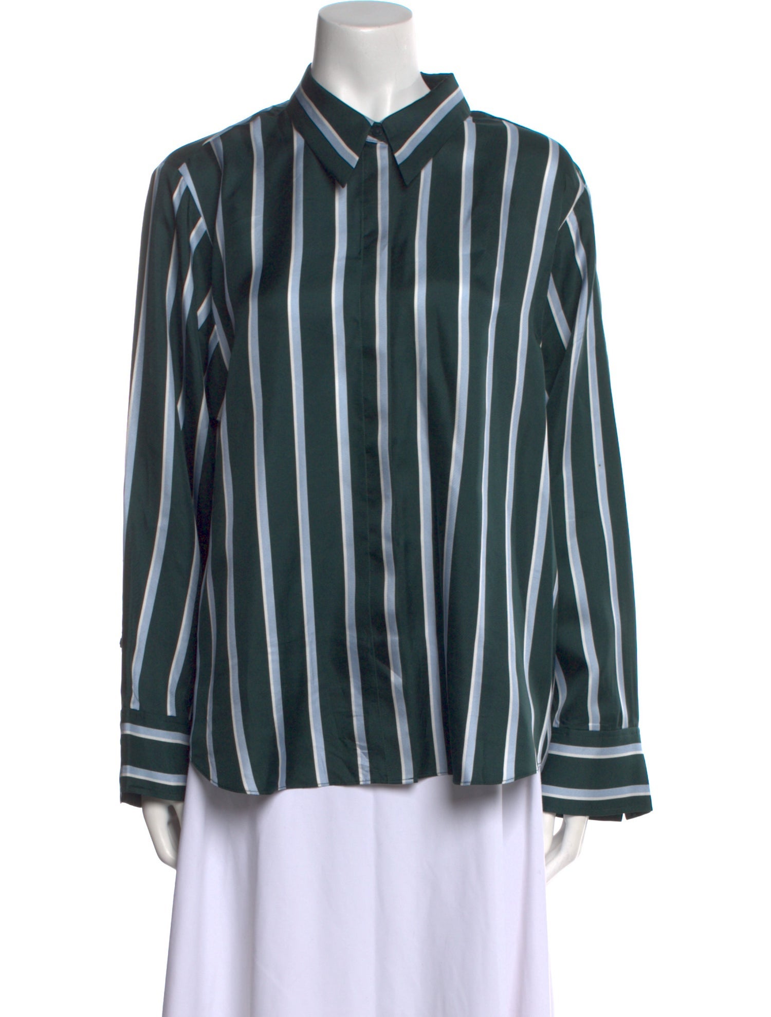 Dorothee Schumacher Silk Striped Button-Up Top