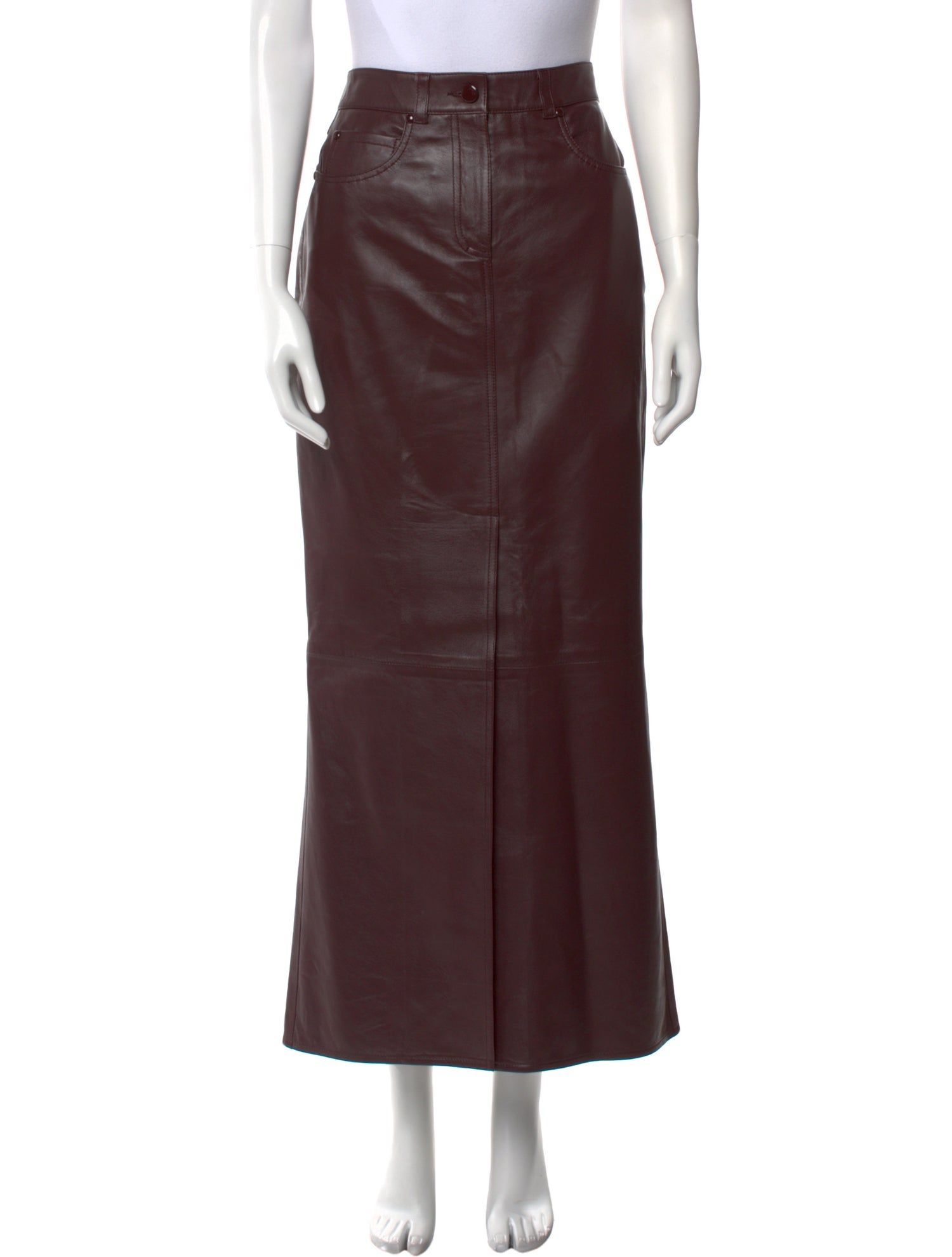Dorothee Schumacher Lamb Leather Midi Length Skirt