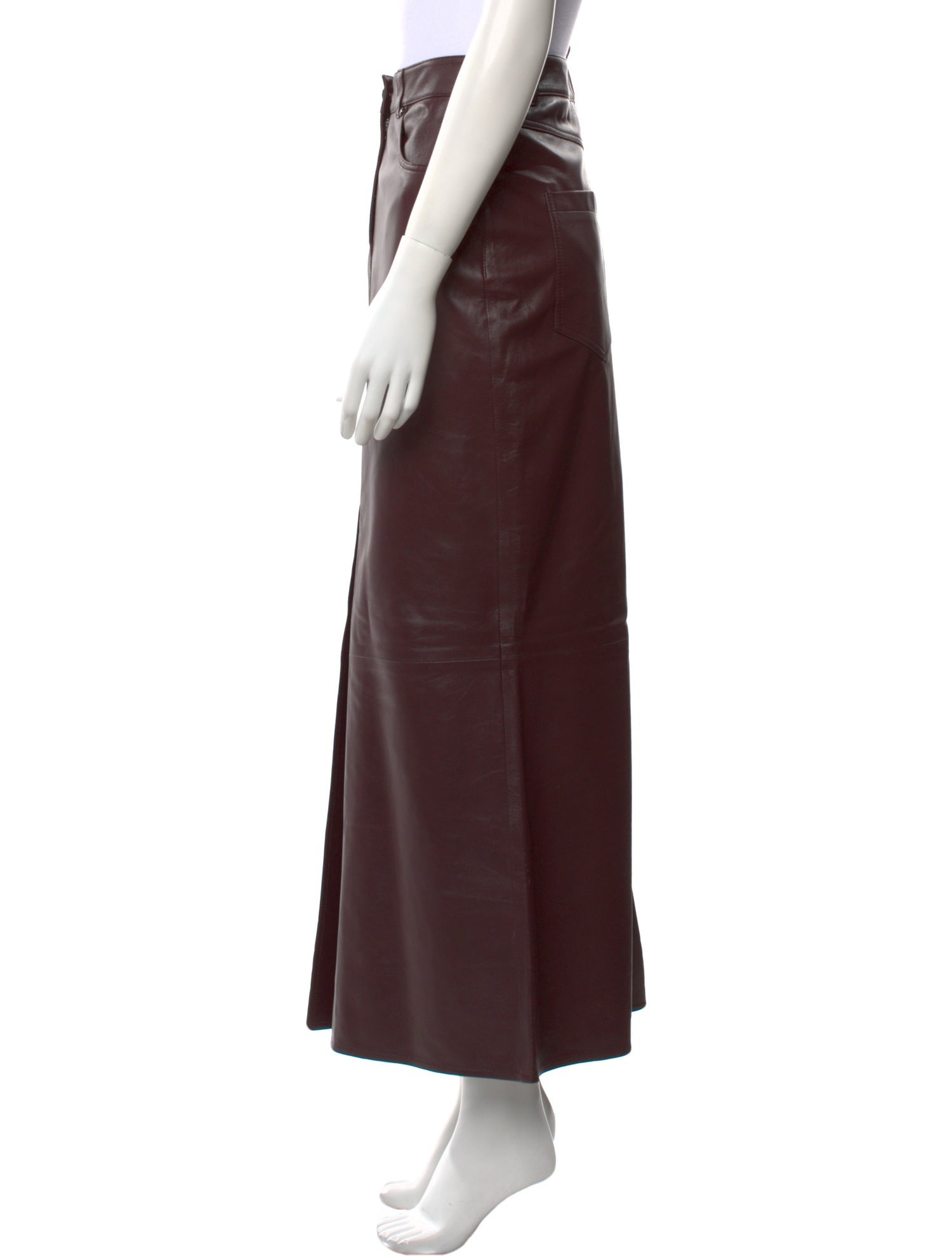 Dorothee Schumacher Lamb Leather Midi Length Skirt