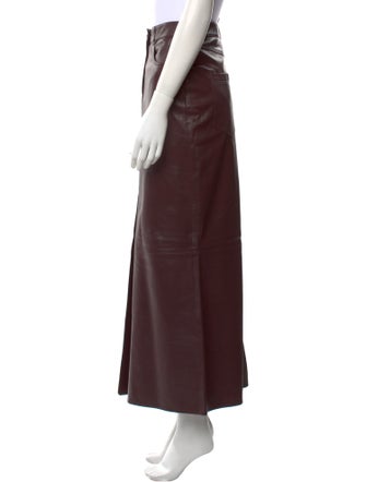 Dorothee Schumacher Lamb Leather Midi Length Skirt