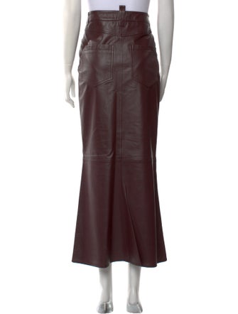 Dorothee Schumacher Lamb Leather Midi Length Skirt
