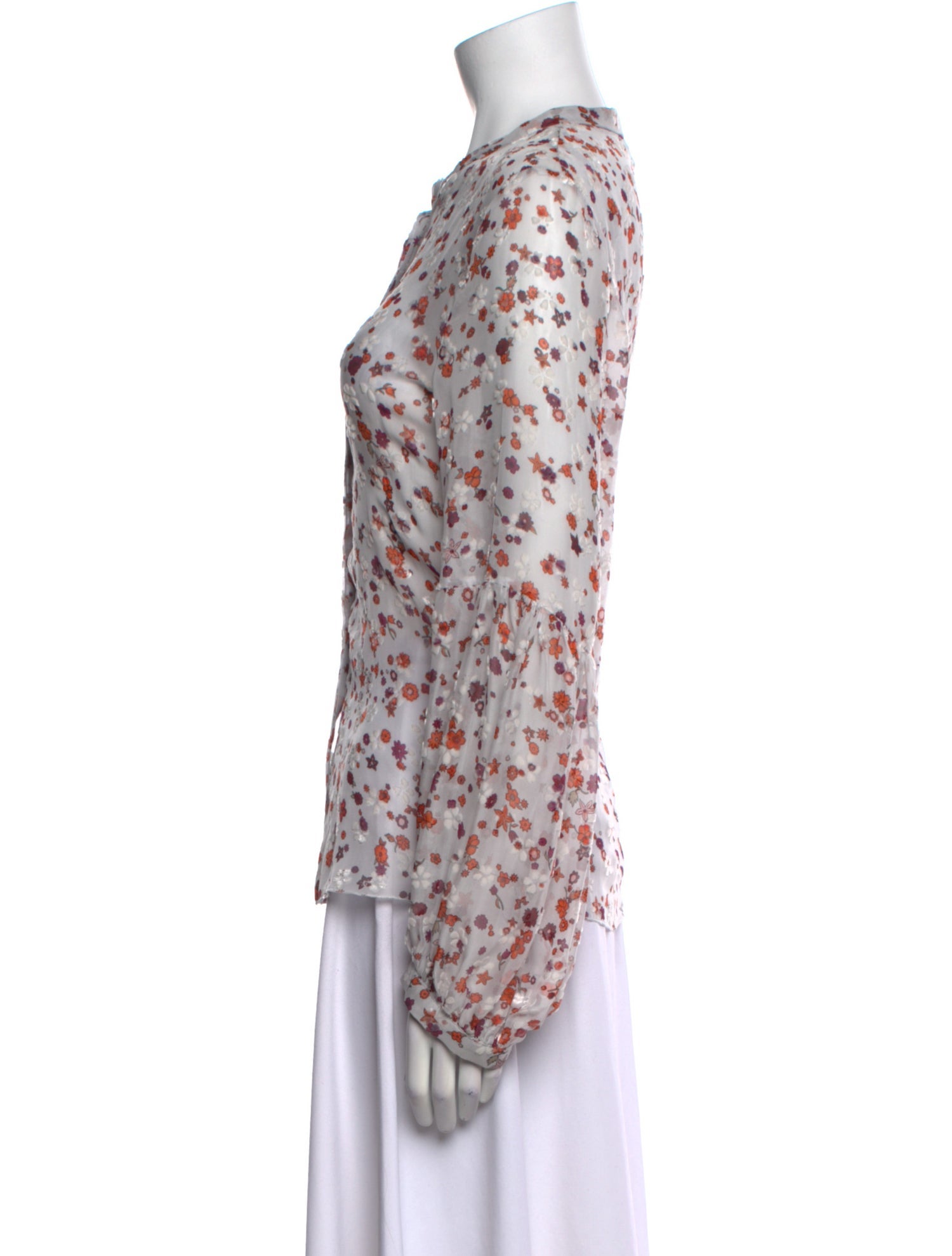 Dorothee Schumacher Floral Print Mock Neck Blouse