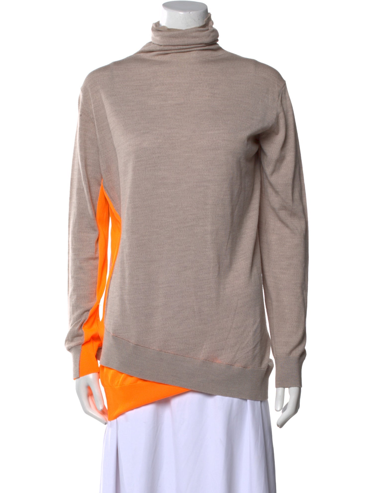 Dorothee Schumacher Colorblock Pattern Turtleneck Sweatshirt