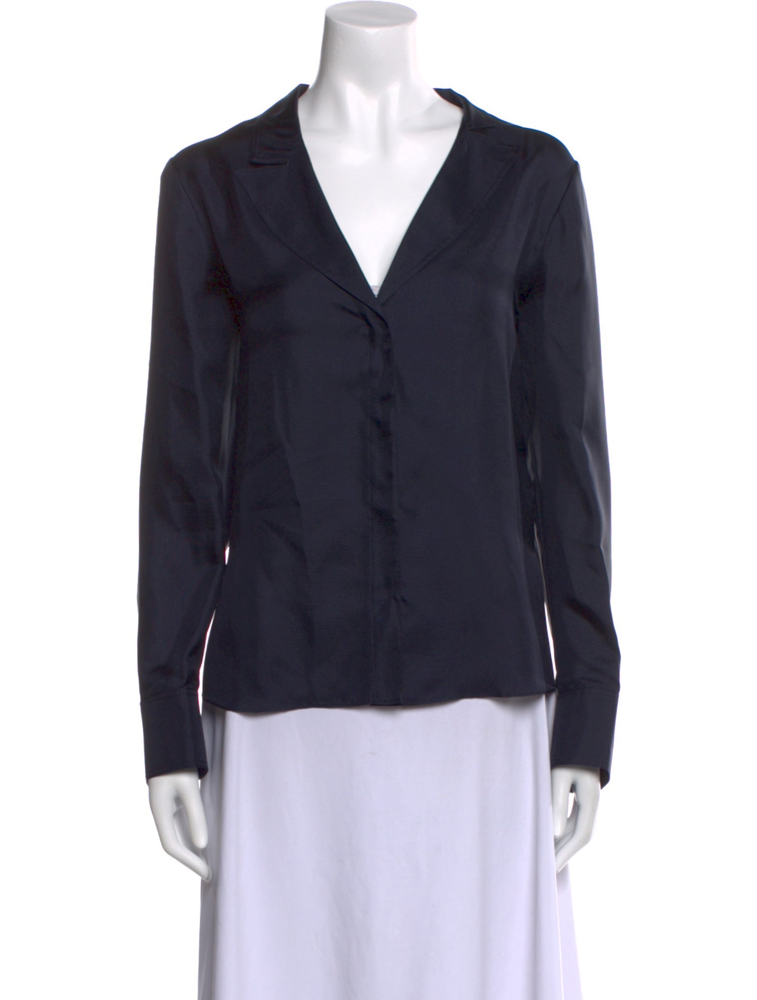 Dorothee Schumacher Silk V-Neck Button-Up Top w/ Tags