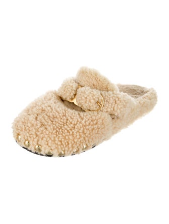 Dorothee Schumacher Shearling Studded Accents Mules