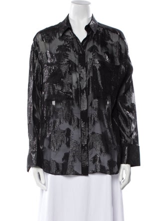 Dorothee Schumacher Silk Printed Button-Up Top