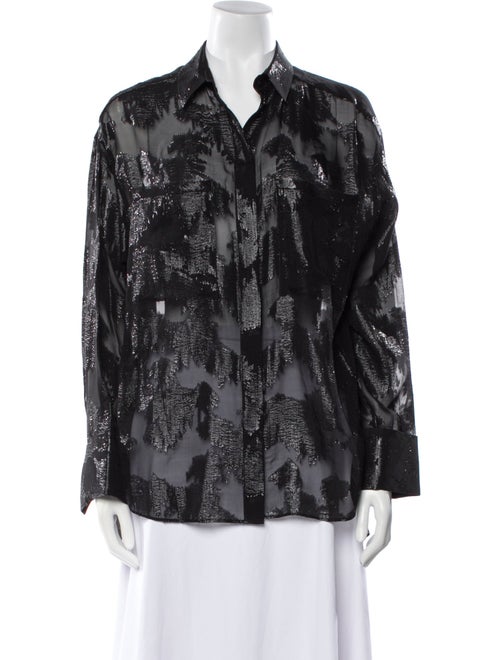 Dorothee Schumacher Silk Printed Button-Up Top