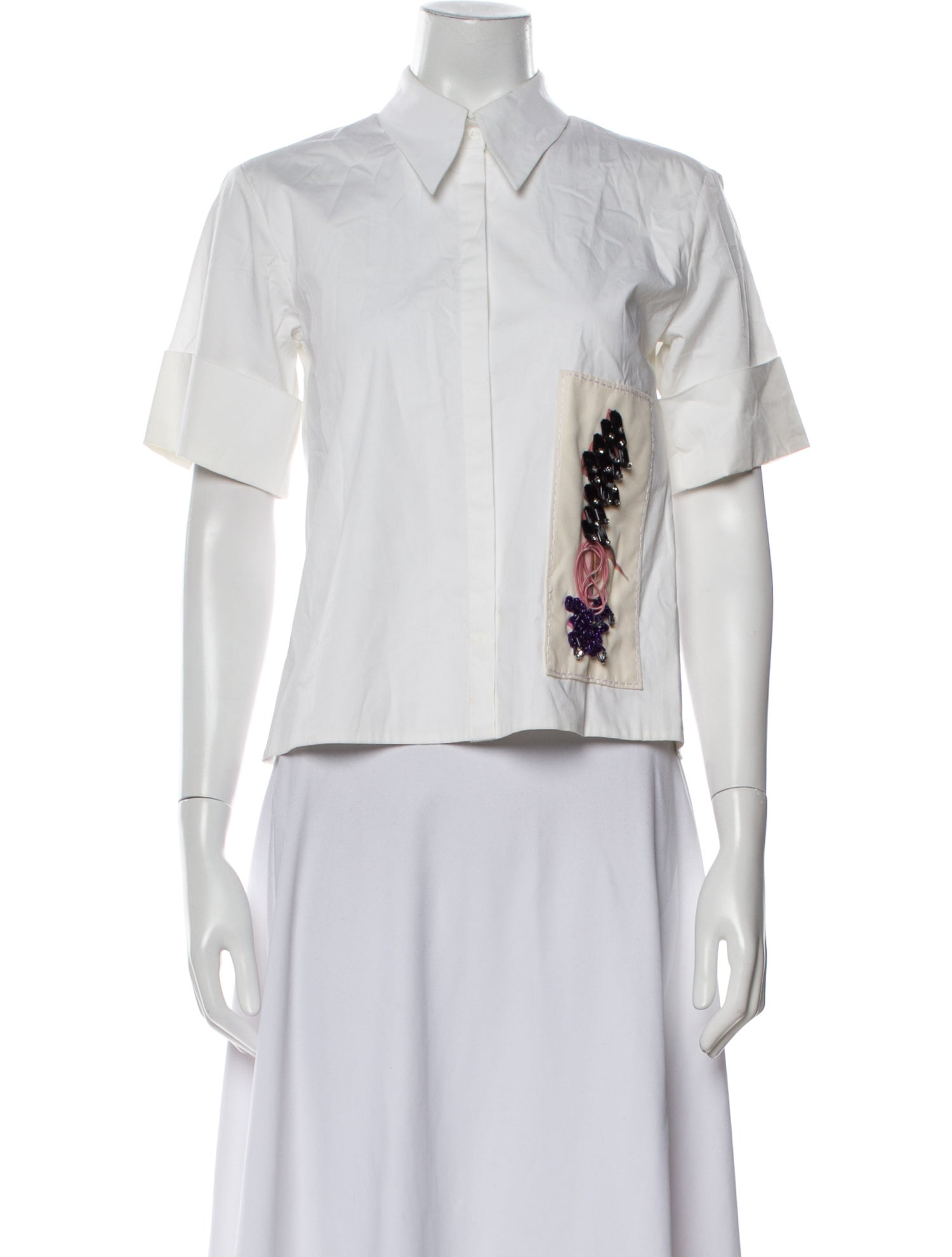 Dorothee Schumacher Short Sleeve Button-Up Top