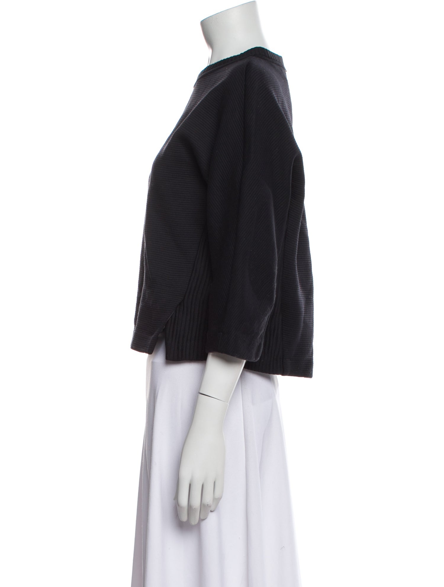 Dorothee Schumacher Bateau Neckline Three-Quarter Sleeve Crop Top