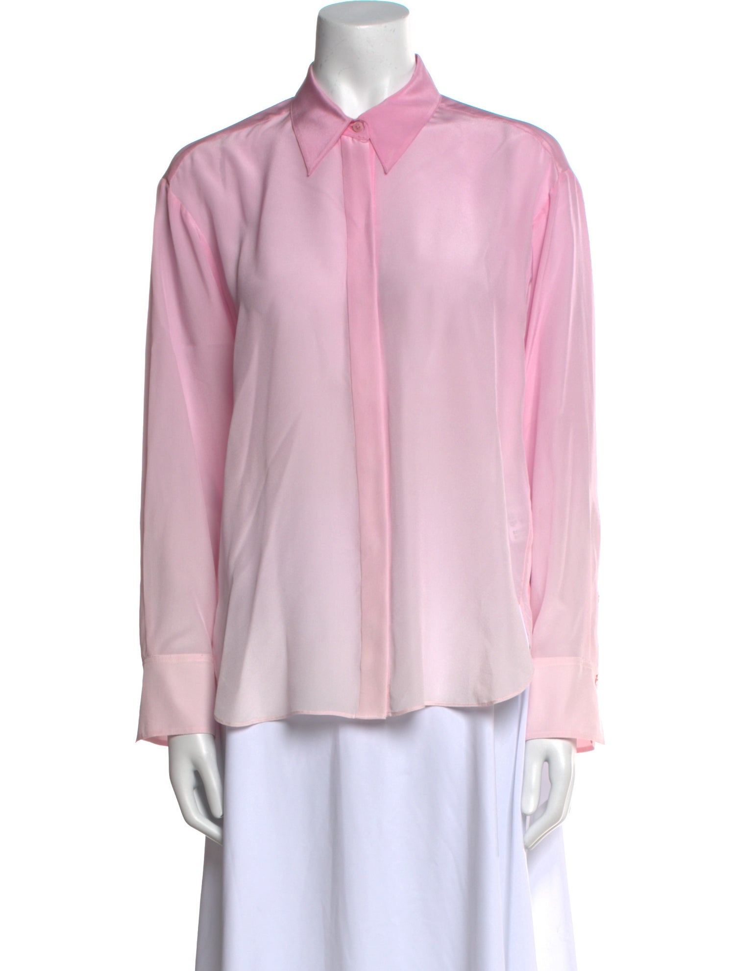 Dorothee Schumacher Silk Long Sleeve Button-Up Top