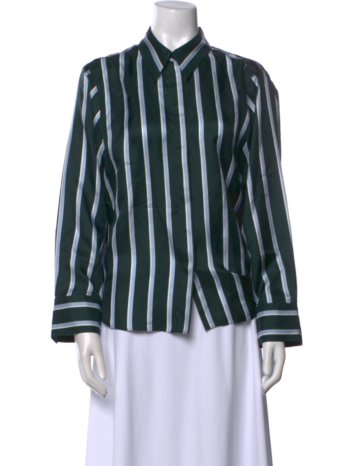 Dorothee Schumacher Silk Striped Button-Up Top w/ Tags