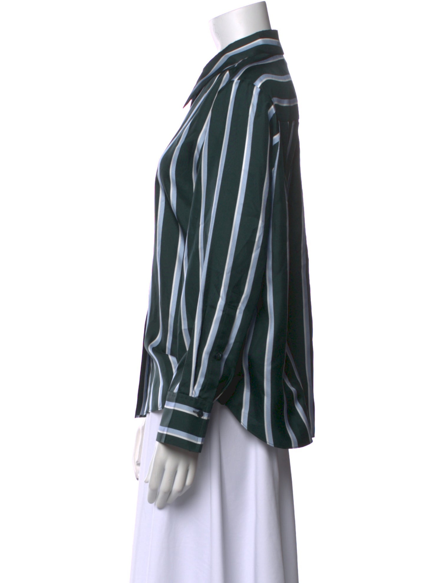 Dorothee Schumacher Silk Striped Button-Up Top w/ Tags