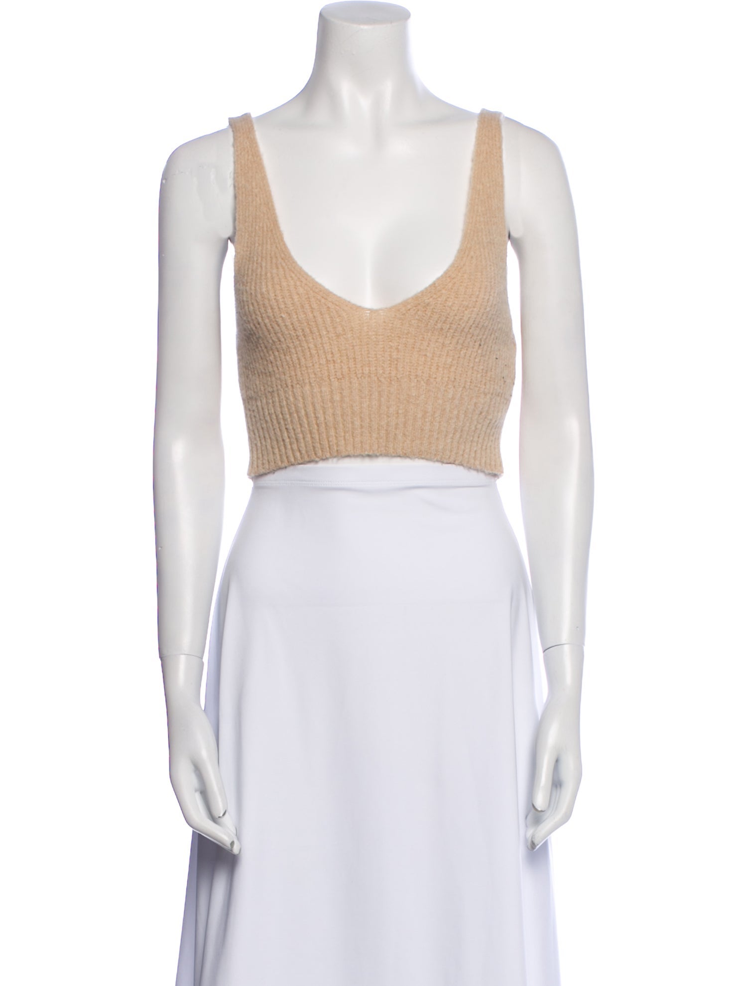 Dorothee Schumacher Alpaca V-Neck Crop Top