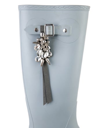 Dorothee Schumacher Rubber Crystal Embellishments Rain Boots