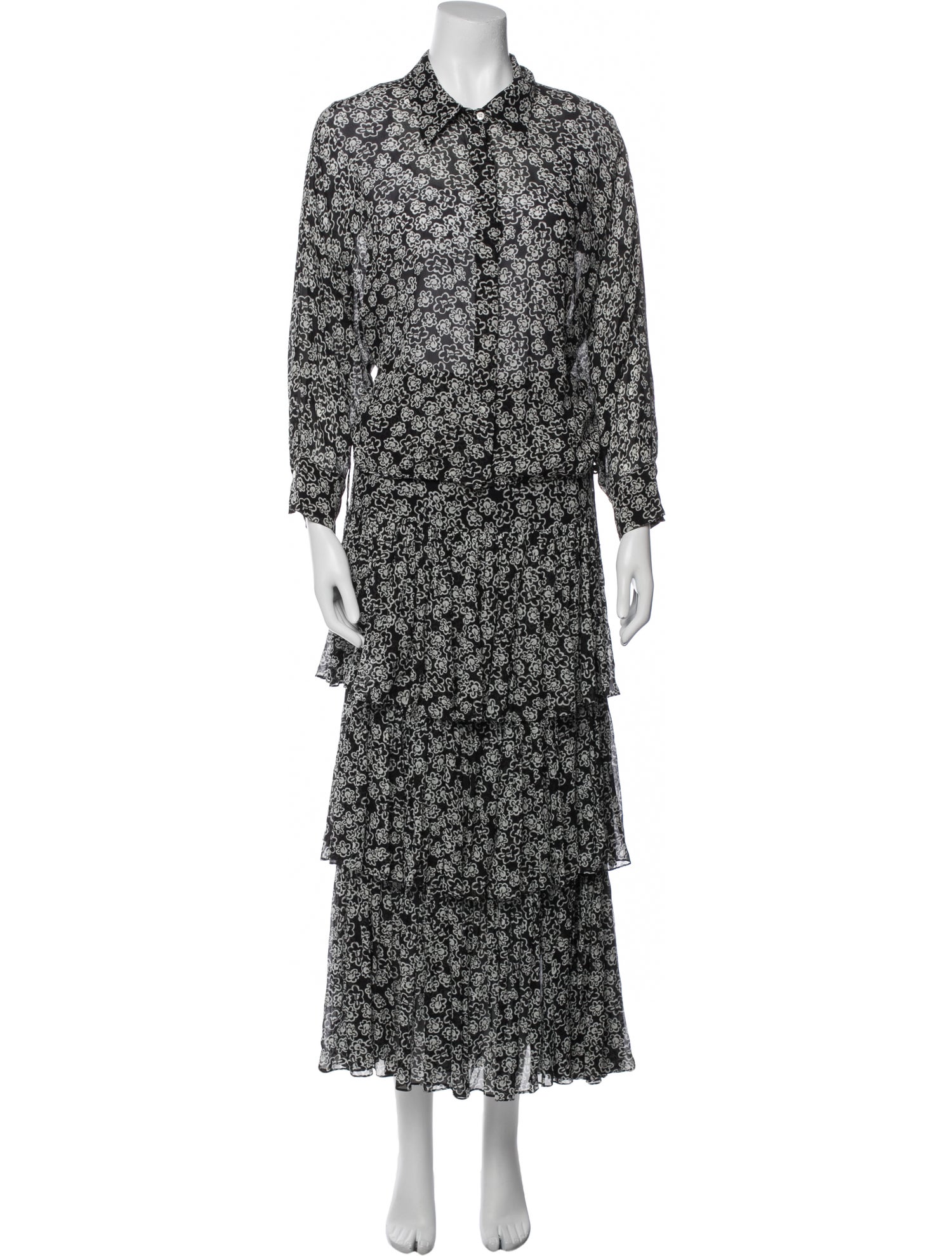 Dorothee Schumacher Printed Ruffle Embellishment Skirt Set