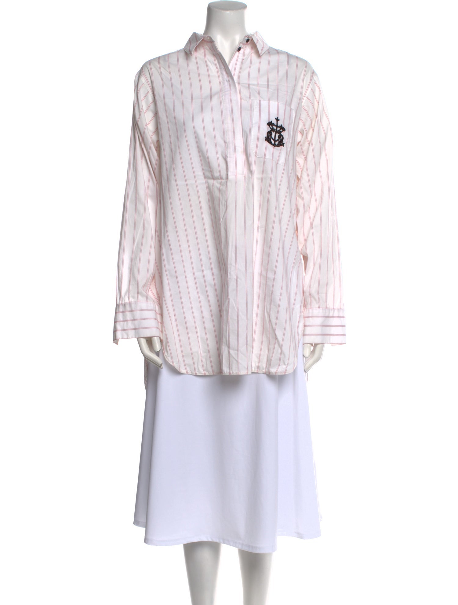 Dorothee Schumacher Striped Long Sleeve Button-Up Top