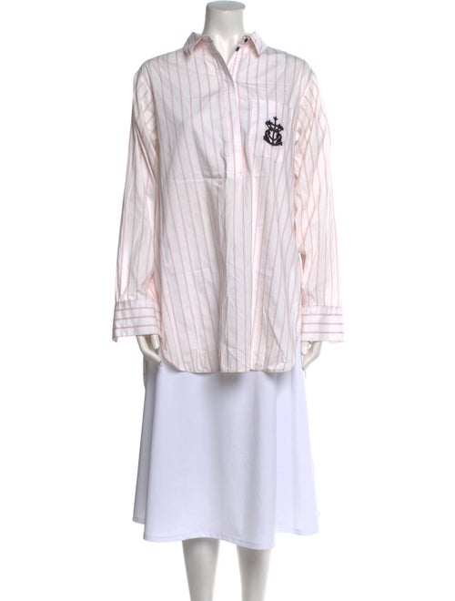Dorothee Schumacher Striped Long Sleeve Button-Up Top
