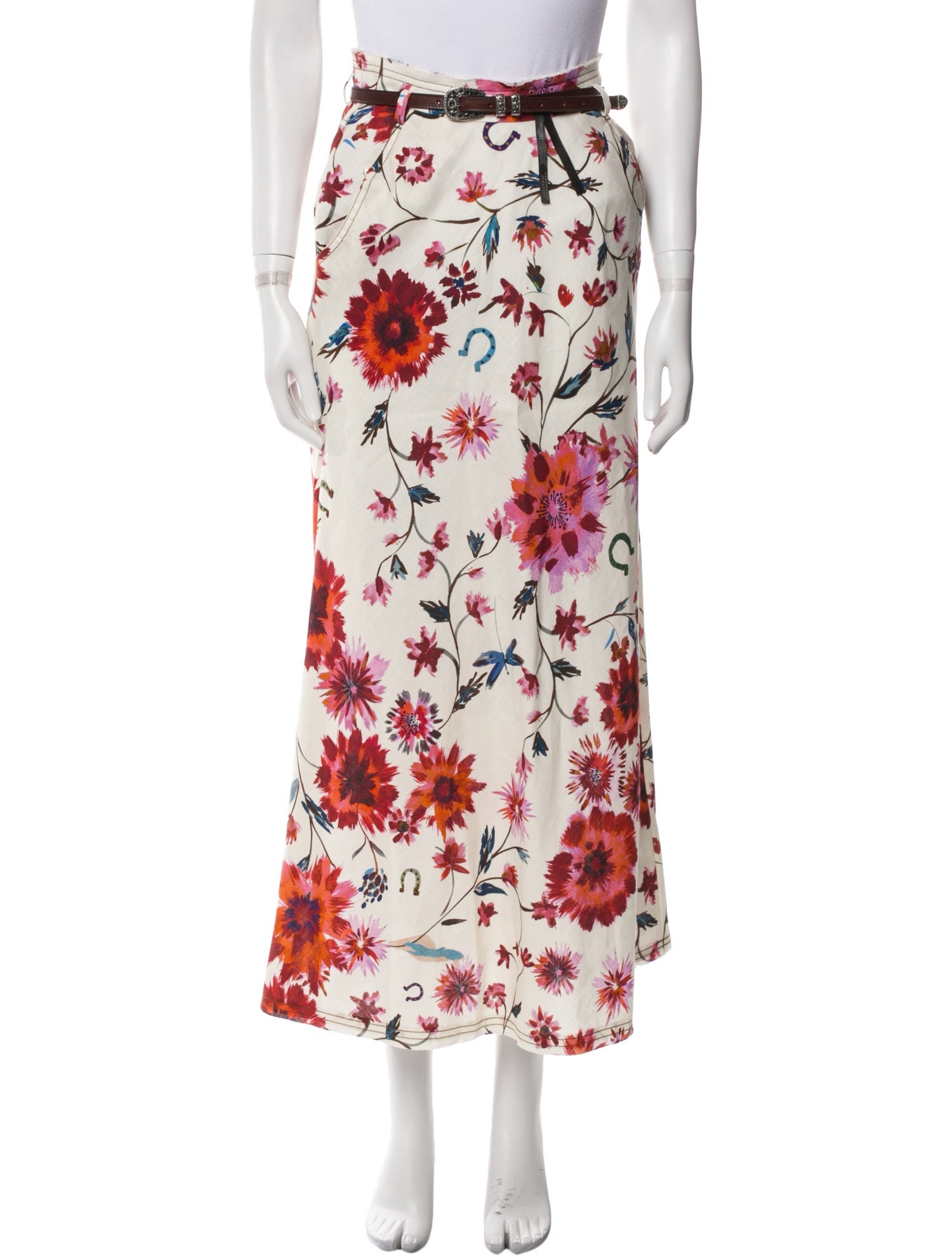 Dorothee Schumacher Linen Midi Length Skirt