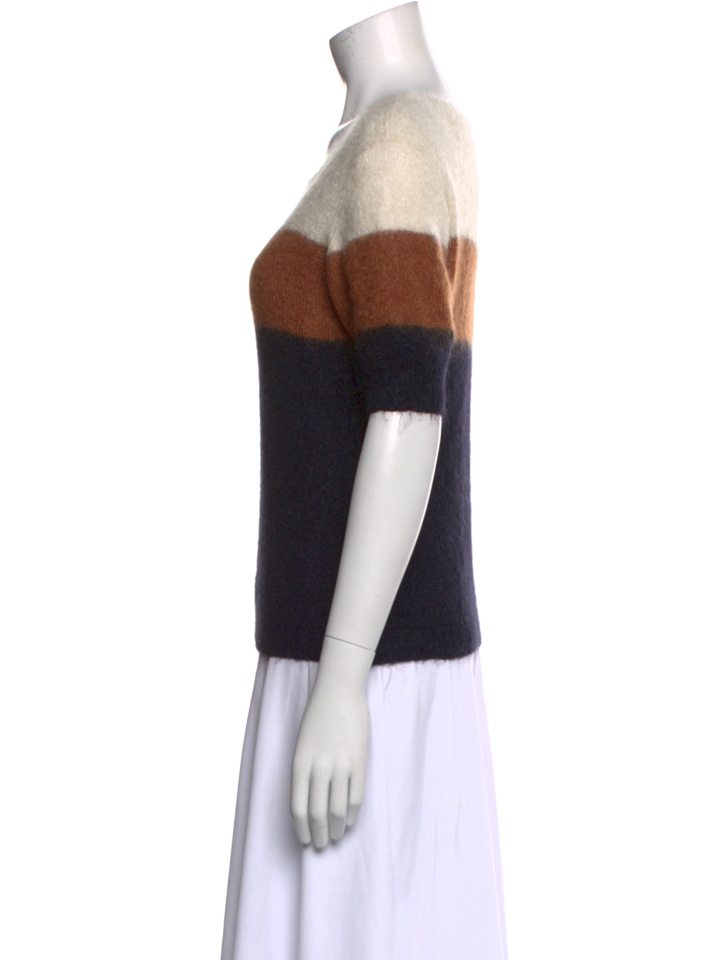 Dorothee Schumacher Colorblock Pattern Scoop Neck Sweater