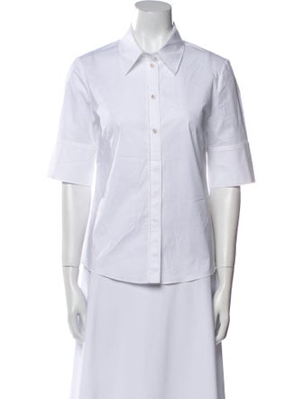 Dorothee Schumacher Short Sleeve Button-Up Top
