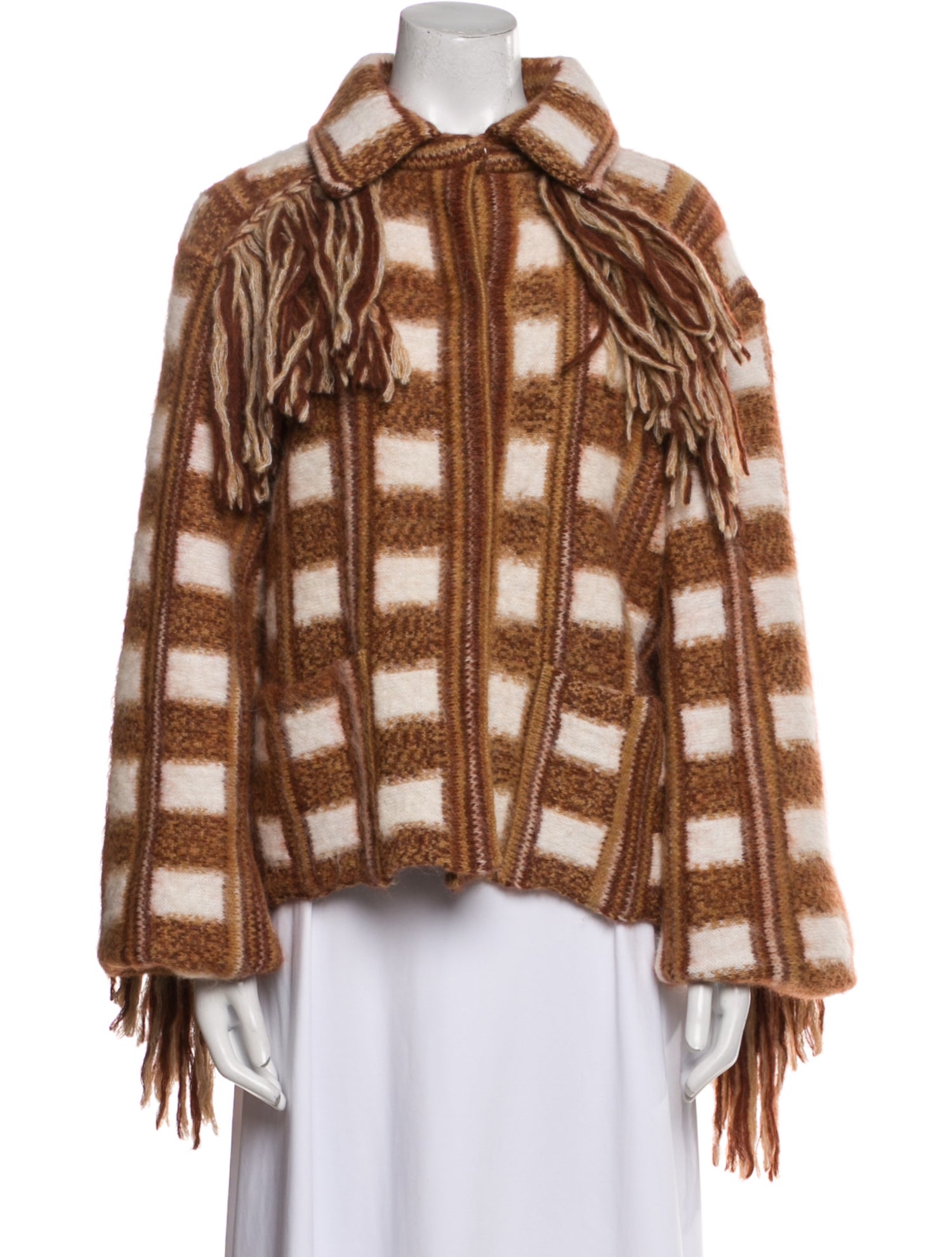 Dorothee Schumacher Alpaca Plaid Print Jacket