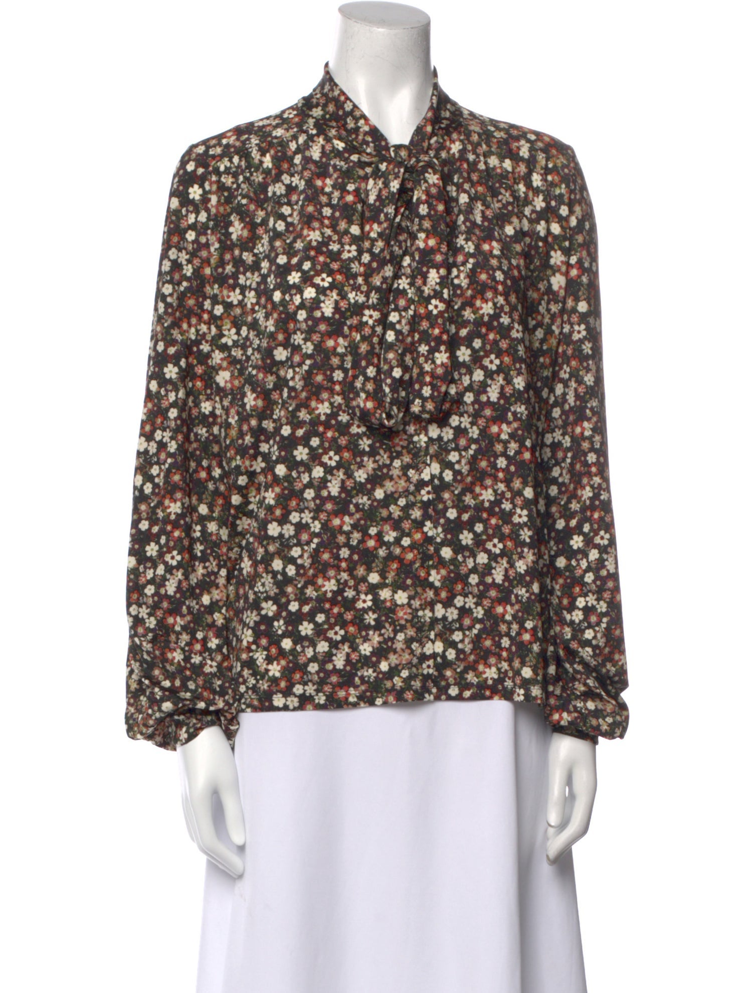 Dorothee Schumacher Floral Print Mock Neck Blouse