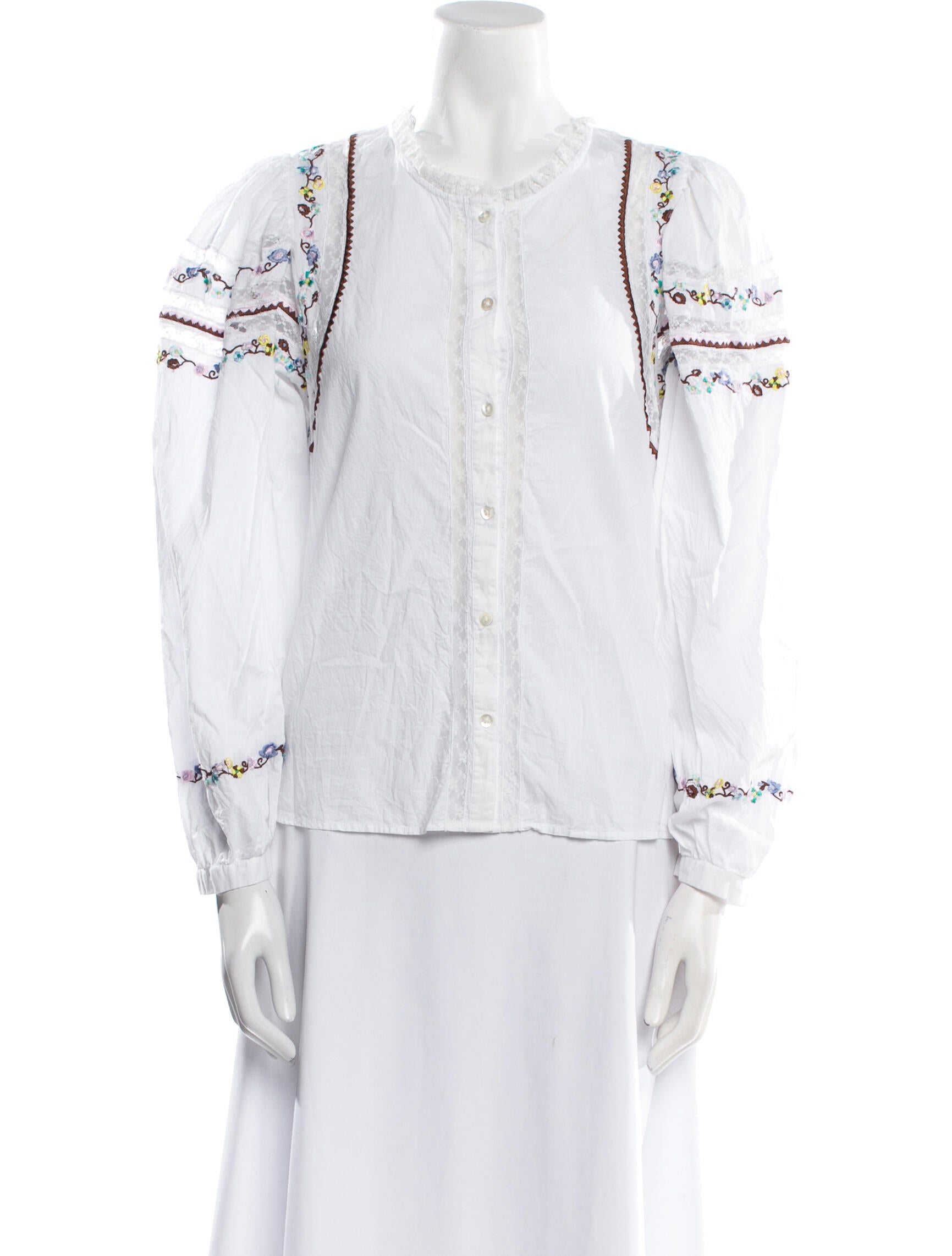 Dorothee Schumacher Three-Quarter Sleeve Button-Up Top