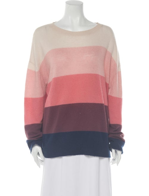 Skull Cashmere Cashmere Striped Sweater Pink