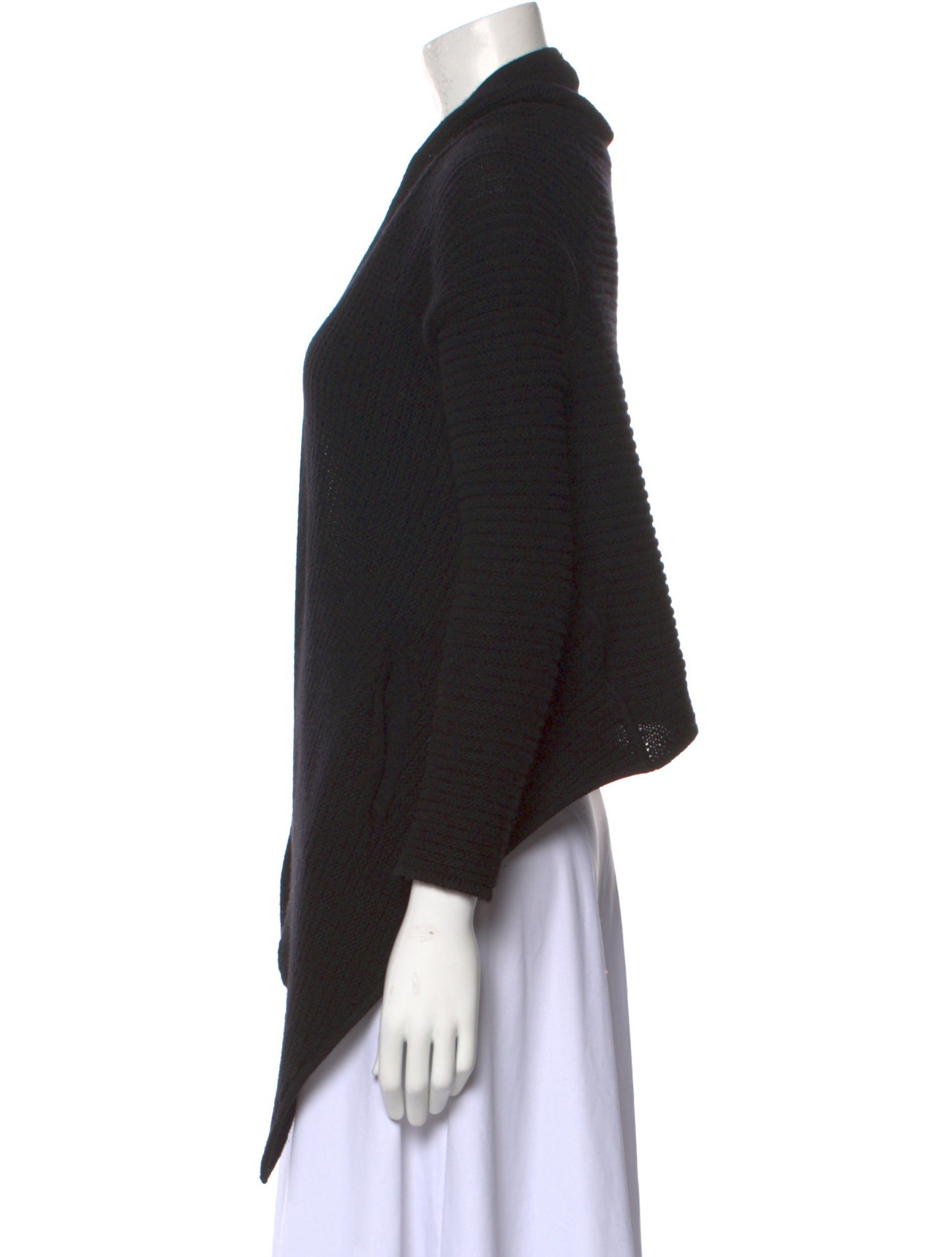 Skull Cashmere Wool Open Front Sweater