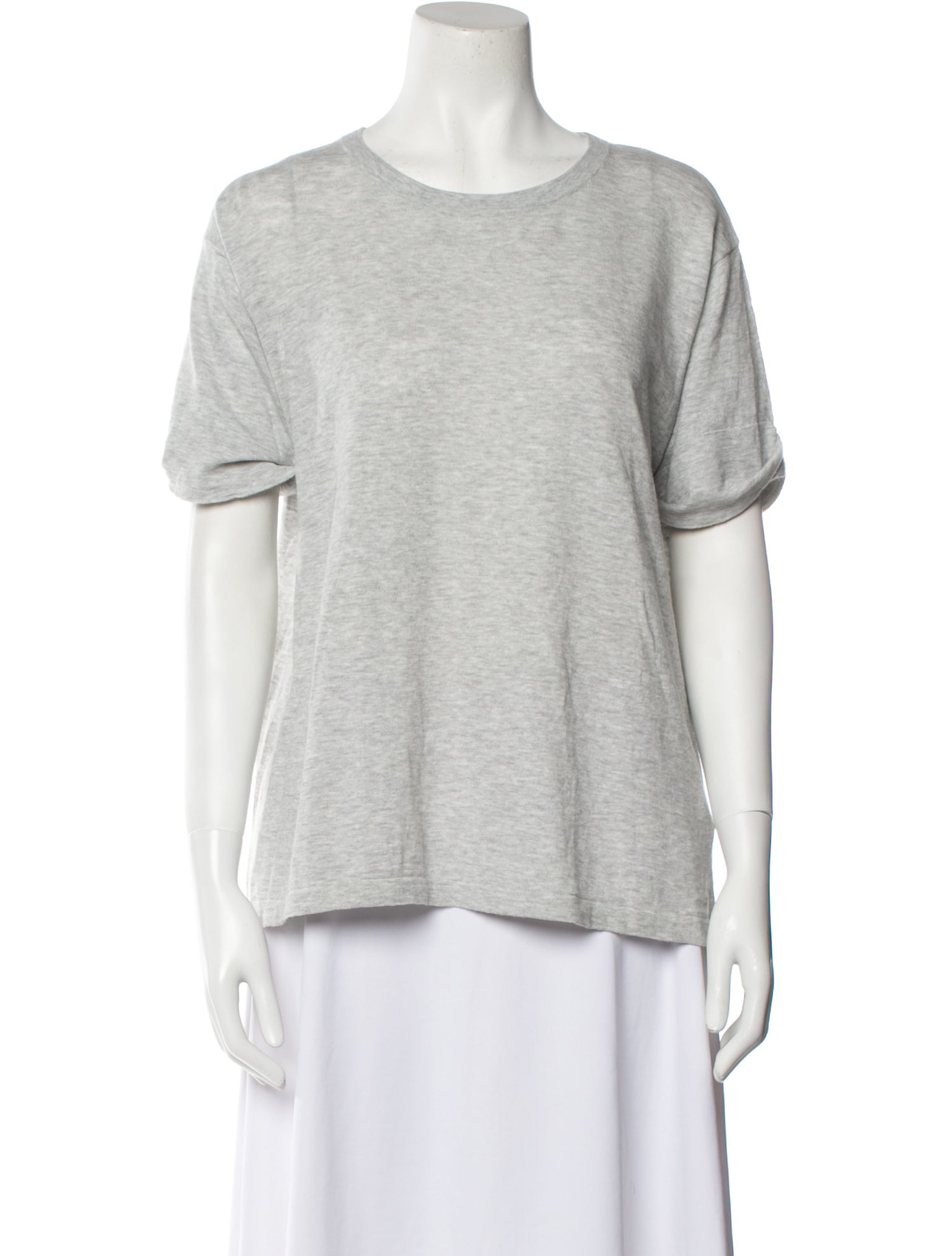 Skull Cashmere Crew Neck Short Sleeve T-Shirt