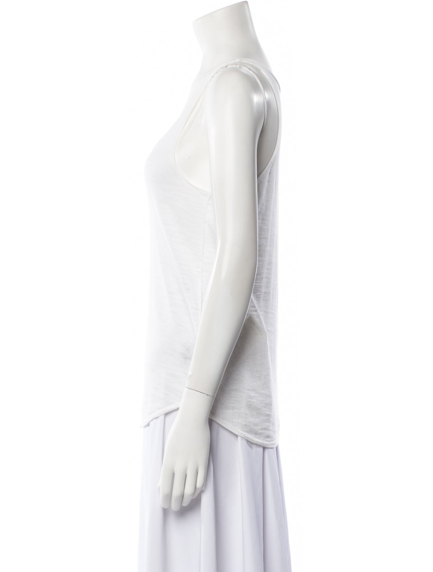 Skull Cashmere Scoop Neck Sleeveless Top