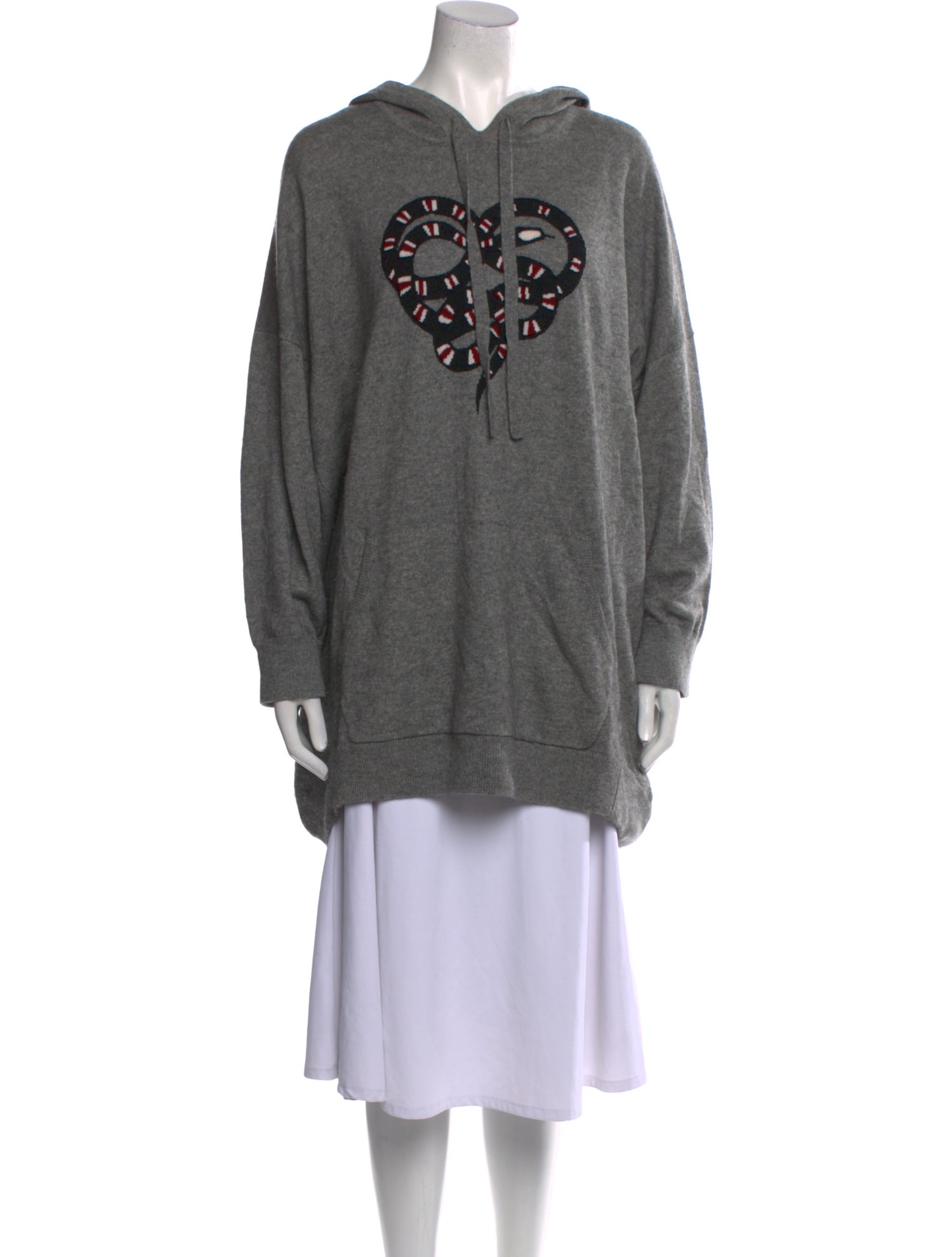 Skull Cashmere Wool Graphic Print Sweater