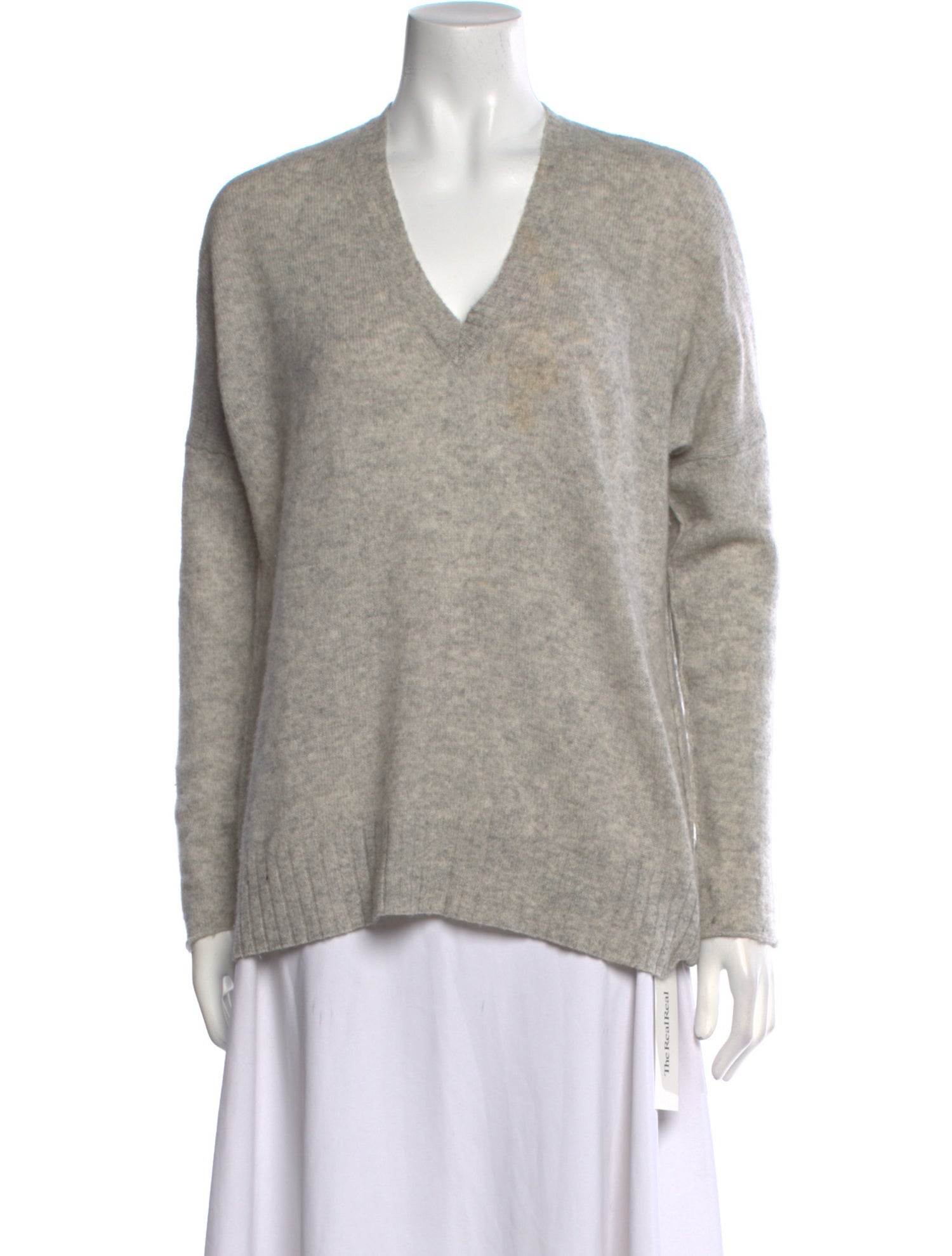 Skull Cashmere Wool V-Neck Sweater