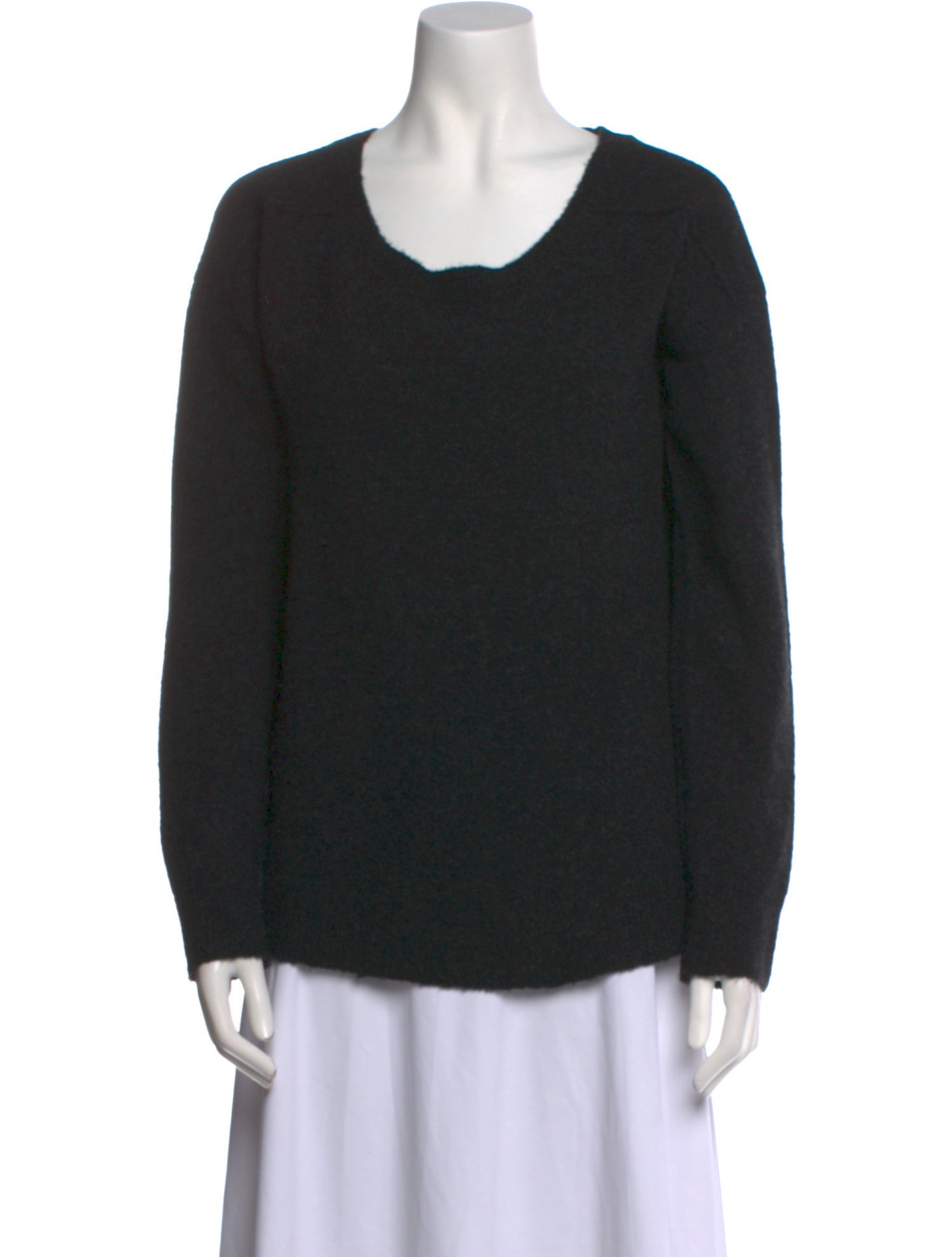 Skull Cashmere Wool Scoop Neck Sweater