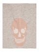 Skull Cashmere Silk Striped Scarf
