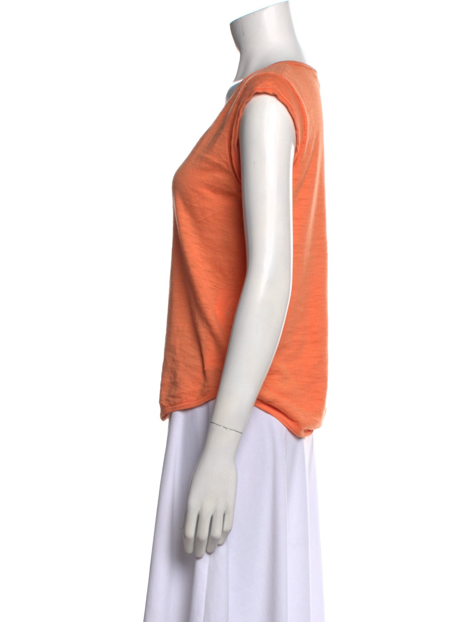 Skull Cashmere Scoop Neck Short Sleeve Top