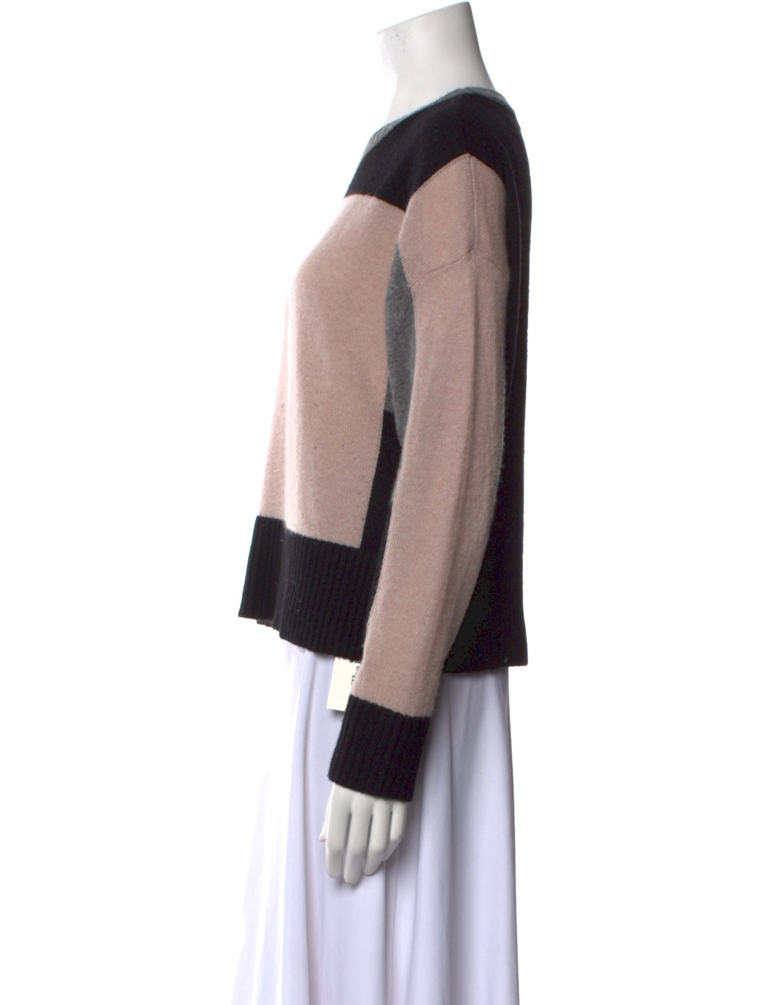 Skull Cashmere Cashmere Colorblock Pattern Sweater