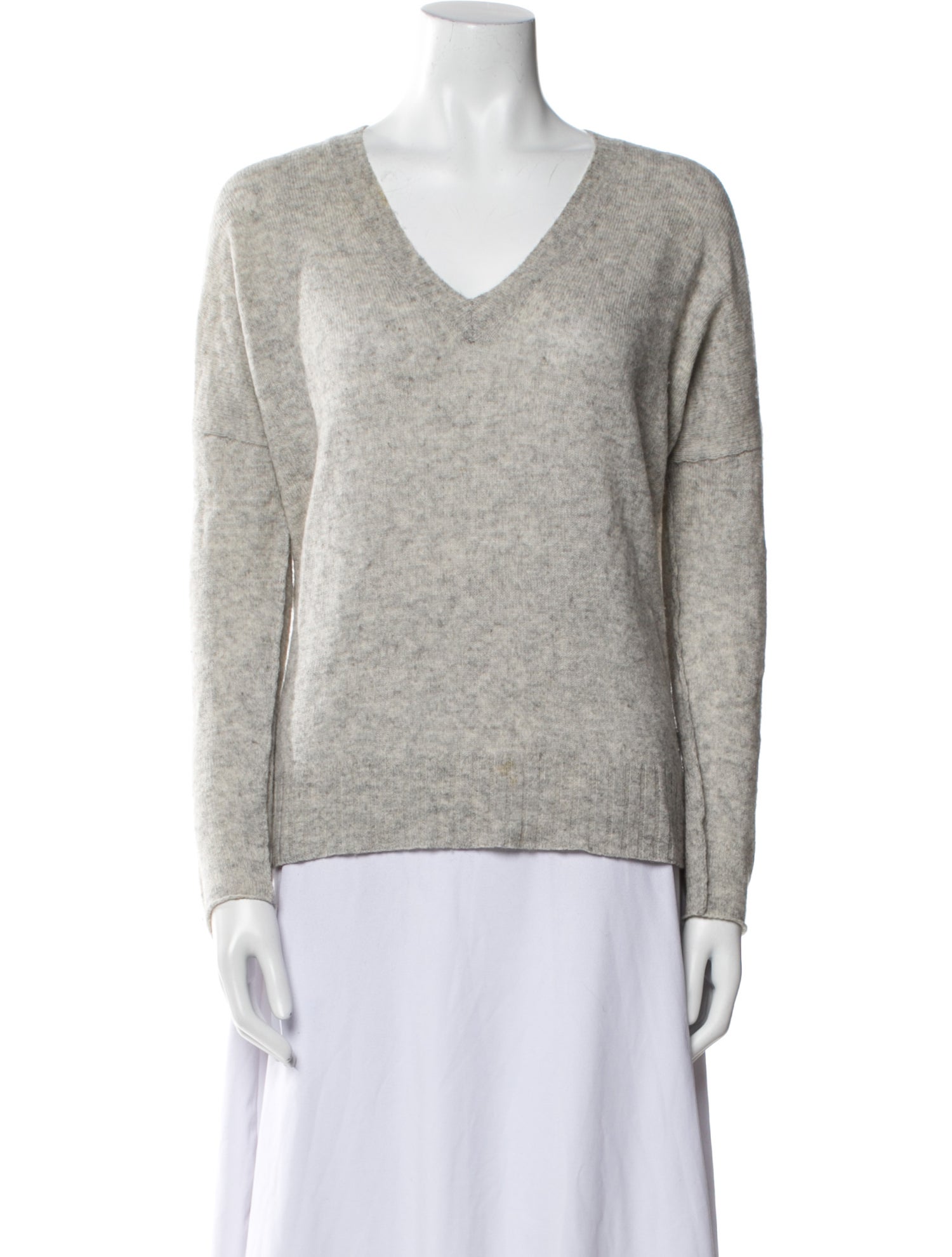 Skull Cashmere Wool V-Neck Sweater