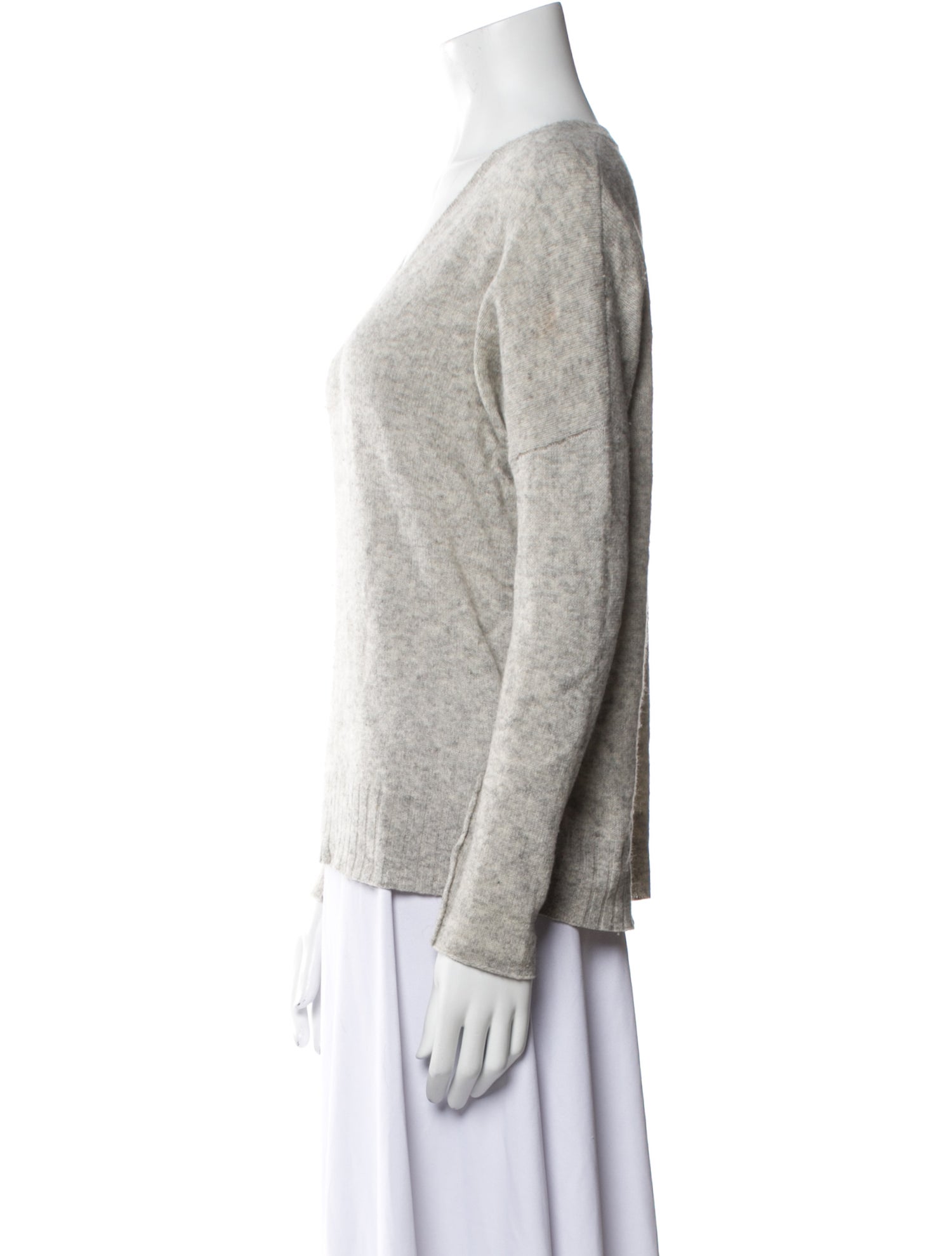 Skull Cashmere Wool V-Neck Sweater