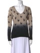 Skull Cashmere Wool Printed Sweater