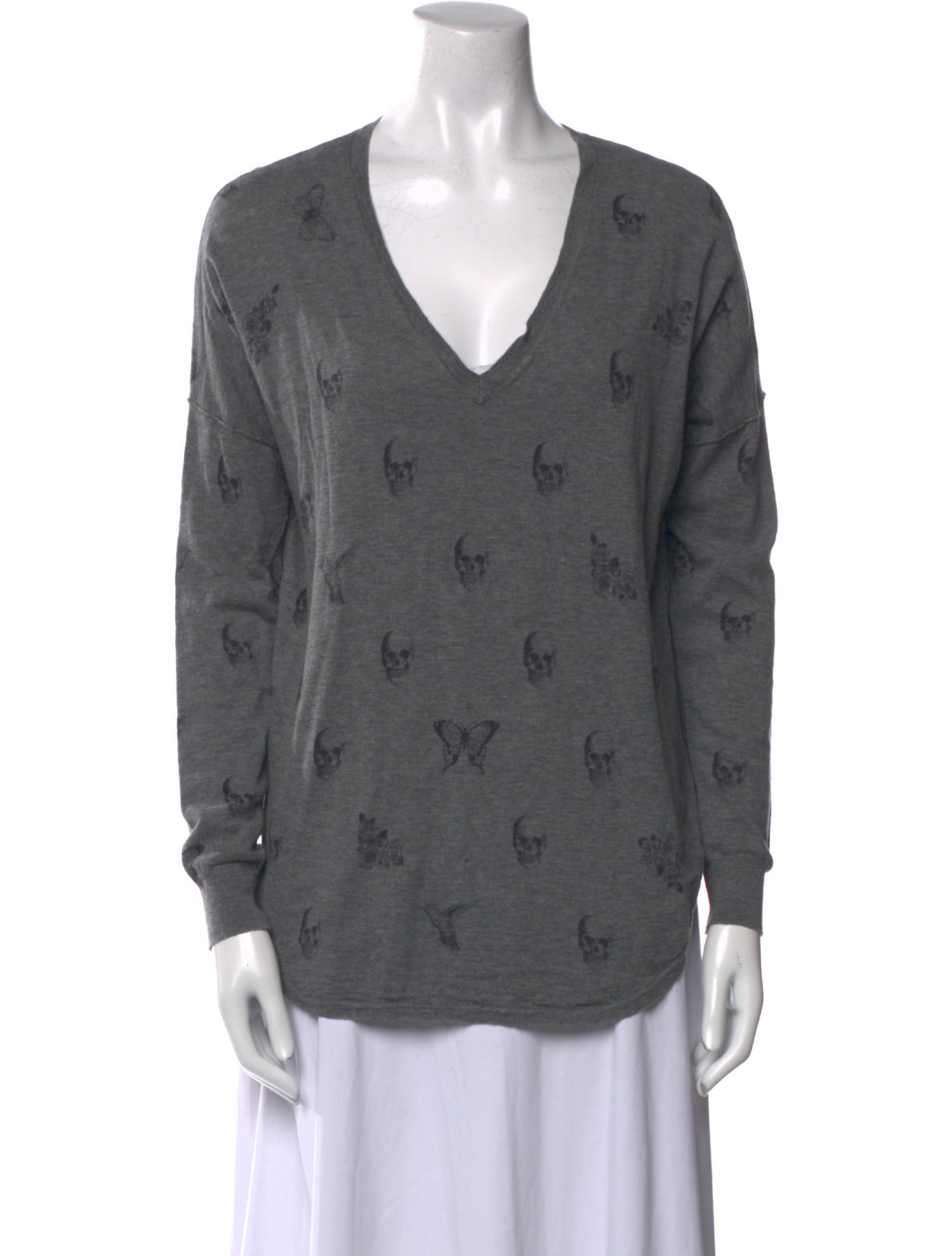 Skull Cashmere Cashmere V-Neck Sweater