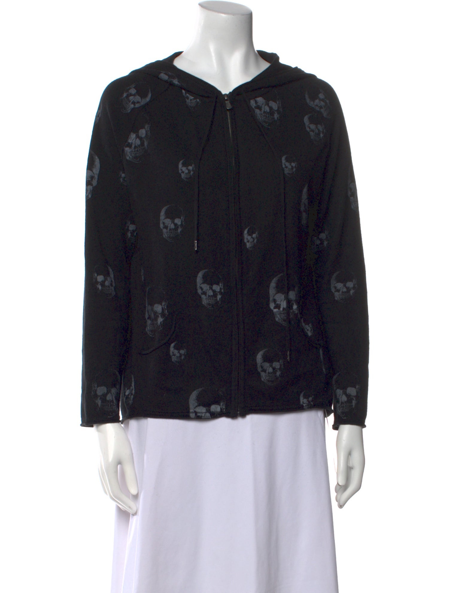 Skull Cashmere Printed Crew Neck Sweater