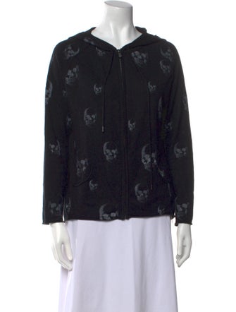 Skull Cashmere Printed Crew Neck Sweater